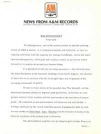 NEWS FROM A&M RECORDS